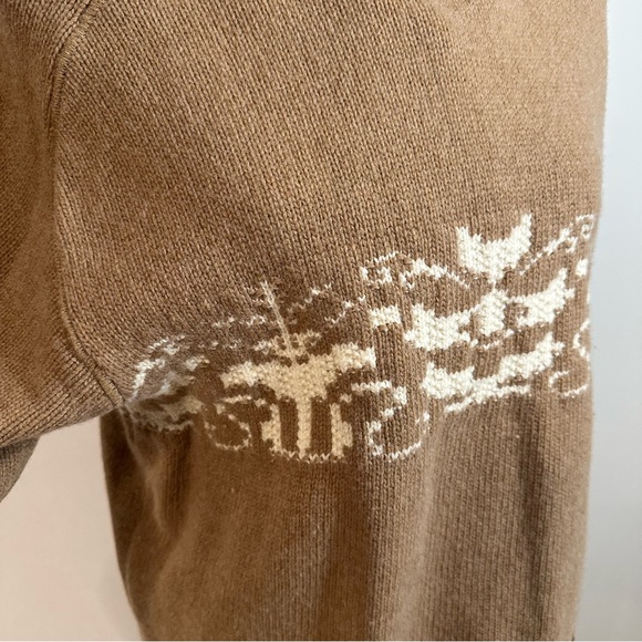 Vintage Valentino Studio Turtleneck Knit Sweater with Scandinavian Pattern - Picture 4 of 11